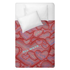 Love Hearts Valentine Red Symbol Duvet Cover Double Side (single Size) by Pakrebo