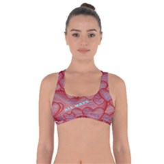 Love Hearts Valentine Red Symbol Got No Strings Sports Bra by Pakrebo