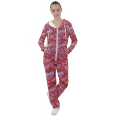 Love Hearts Valentine Red Symbol Women s Tracksuit