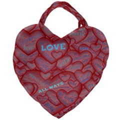 Love Hearts Valentine Red Symbol Giant Heart Shaped Tote by Pakrebo