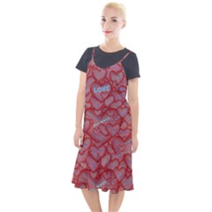 Love Hearts Valentine Red Symbol Camis Fishtail Dress