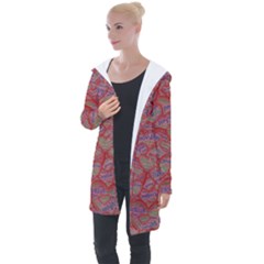 Love Hearts Valentines Connection Longline Hooded Cardigan