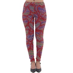 Love Hearts Valentines Connection Lightweight Velour Leggings