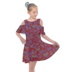 Love Hearts Valentines Connection Kids  Shoulder Cutout Chiffon Dress