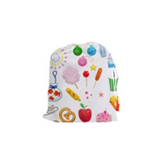 Summer Fair Food Goldfish Drawstring Pouch (small) by Pakrebo