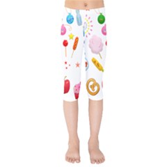 Summer Fair Food Goldfish Kids  Capri Leggings  by Pakrebo