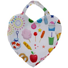 Summer Fair Food Goldfish Giant Heart Shaped Tote