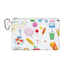 Summer Fair Food Goldfish Canvas Cosmetic Bag (medium)