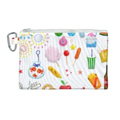 Summer Fair Food Goldfish Canvas Cosmetic Bag (large)