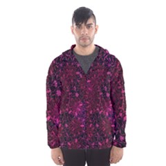 Retro Flower Pattern Design Batik Hooded Windbreaker (men) by Pakrebo