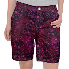 Retro Flower Pattern Design Batik Pocket Shorts