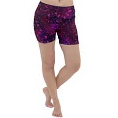 Retro Flower Pattern Design Batik Lightweight Velour Yoga Shorts