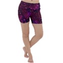 Retro Flower Pattern Design Batik Lightweight Velour Yoga Shorts View1