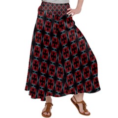 Pattern Design Artistic Decor Satin Palazzo Pants