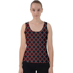 Pattern Design Artistic Decor Velvet Tank Top