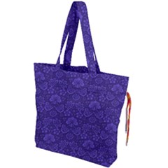 Wallpaper Seamless Damask Wall Drawstring Tote Bag