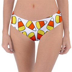 Candy Corn Halloween Candy Candies Reversible Classic Bikini Bottoms by Pakrebo