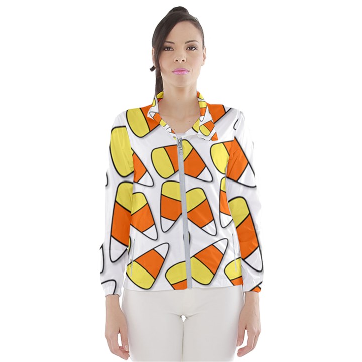 Candy Corn Halloween Candy Candies Windbreaker (Women)