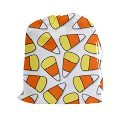 Candy Corn Halloween Candy Candies Drawstring Pouch (xxl) by Pakrebo