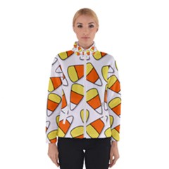 Candy Corn Halloween Candy Candies Winter Jacket by Pakrebo