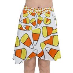 Candy Corn Halloween Candy Candies Chiffon Wrap Front Skirt