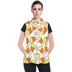 Candy Corn Halloween Candy Candies Women s Puffer Vest by Pakrebo