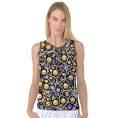 Mental Emojis Emoticons Icons Women s Basketball Tank Top by Pakrebo