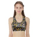 Mental Emojis Emoticons Icons Sports Bra with Border View1