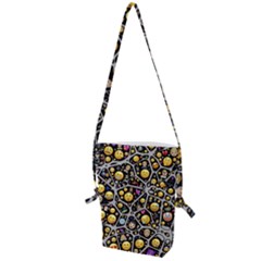 Mental Emojis Emoticons Icons Folding Shoulder Bag by Pakrebo