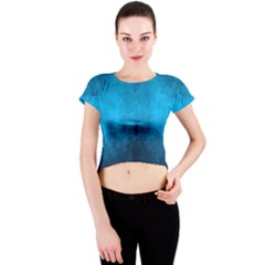 Deep Ocean Crew Neck Crop Top by LoolyElzayat