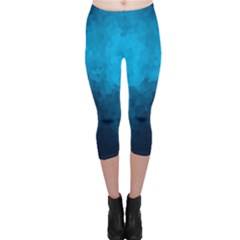 Deep Ocean Capri Leggings  by LoolyElzayat