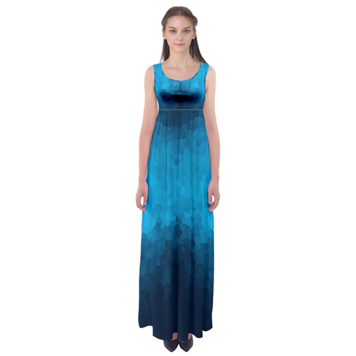 Deep Ocean Empire Waist Maxi Dress