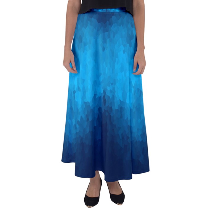 Deep Ocean Flared Maxi Skirt