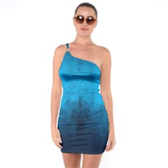 Deep Ocean One Soulder Bodycon Dress by LoolyElzayat