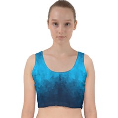 Deep Ocean Velvet Racer Back Crop Top by LoolyElzayat