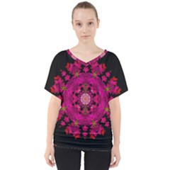 The Star Above Everything Shining Clear And Bright V-neck Dolman Drape Top by pepitasart