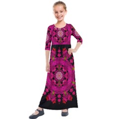 The Star Above Everything Shining Clear And Bright Kids  Quarter Sleeve Maxi Dress by pepitasart