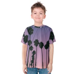 All Over Printed T-shirt- Palm Trees Kids  Cotton Tee