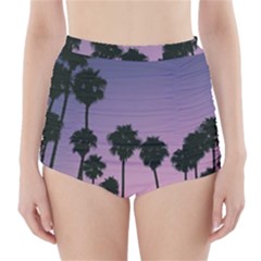 All Over Printed T-shirt- Palm Trees High-waisted Bikini Bottoms by helpmyfuryfriends419