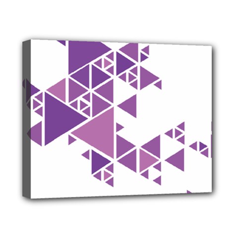 Art Purple Triangle Canvas 10  X 8  (stretched) by Mariart