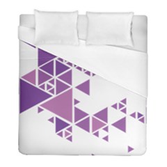 Art Purple Triangle Duvet Cover (full/ Double Size) by Mariart