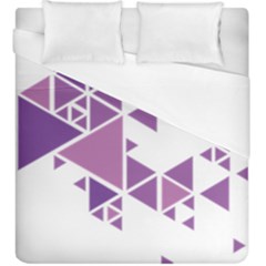 Art Purple Triangle Duvet Cover (king Size) by Mariart