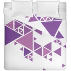 Art Purple Triangle Duvet Cover Double Side (king Size) by Mariart