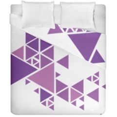 Art Purple Triangle Duvet Cover Double Side (california King Size) by Mariart