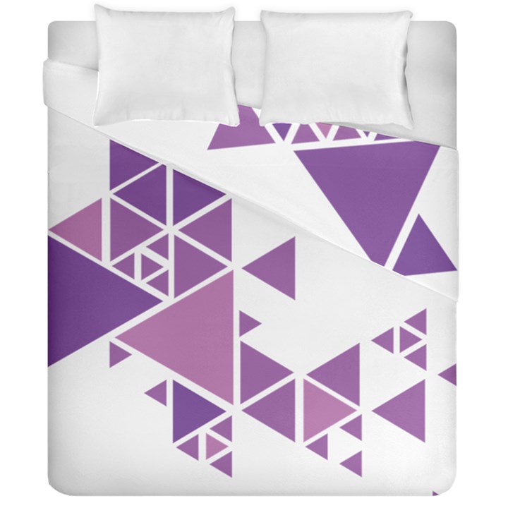 Art Purple Triangle Duvet Cover Double Side (California King Size)