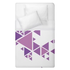 Art Purple Triangle Duvet Cover (single Size) by Mariart