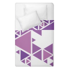 Art Purple Triangle Duvet Cover Double Side (single Size) by Mariart