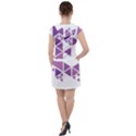 Art Purple Triangle Drawstring Hooded Dress View2