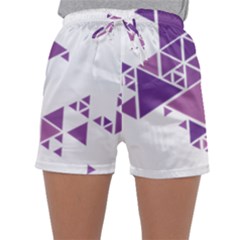 Art Purple Triangle Sleepwear Shorts by Mariart