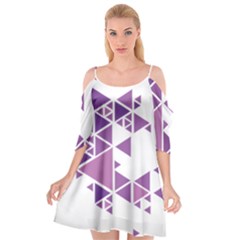 Art Purple Triangle Cutout Spaghetti Strap Chiffon Dress by Mariart